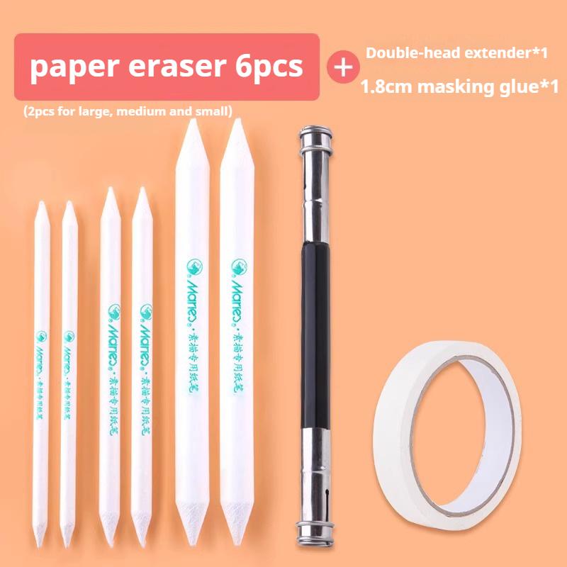 Kunst Skizze Wischmesser Set Waschbarer Pinsel Schwamm Wischer Wiederverwendbare Mixer Werkzeuge für Anfänger Künstler Holzkohle Skizze Zeichenwerkzeuge