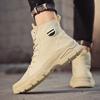 2026 New Arrival Men's Outdoor High Top Canvas Desert Boots Thick Sole Work Shoes Versatile Spring Autumn Fashion Lace Up