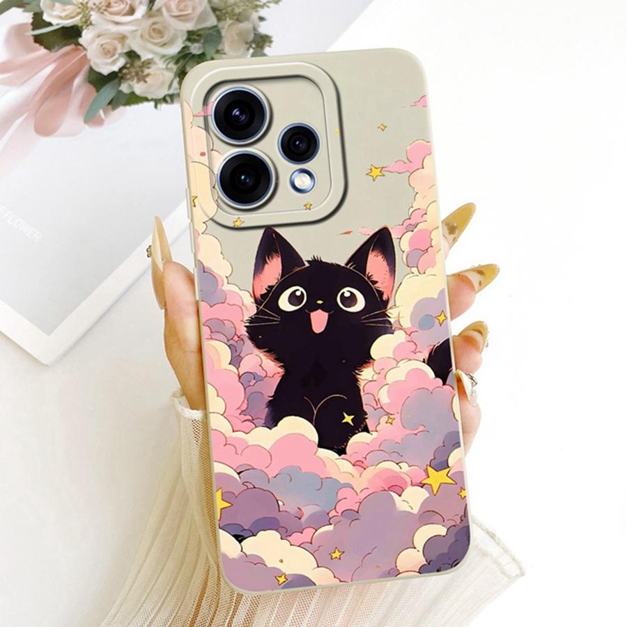 For OPPO Reno 15C Cover Cute Floral Cartoons Painted Phone Case Silicone Soft Fundas Shell for OPPO Reno15 F Reno 15Pro 15F Bags