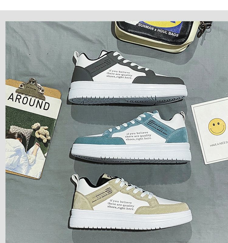 Internet Celebrity Men's Shoes 2025 New Trend Versatile Niche Design Sense Casual Flat Shoes Student Sports Trendy Shoes