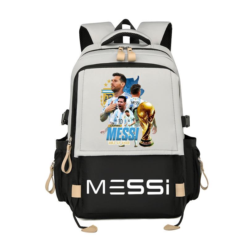 Messi Argentina Schoolbag Large Capacity Junior High School Students Boys And Girls Primary School Backpack Travel Bag Football Backpack