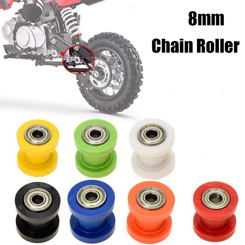 8mm reťazový valčekový posúvač napinák koleso napinák vodítko reťazový valčekový kladkový blok pre motocykel motokros dirt bike