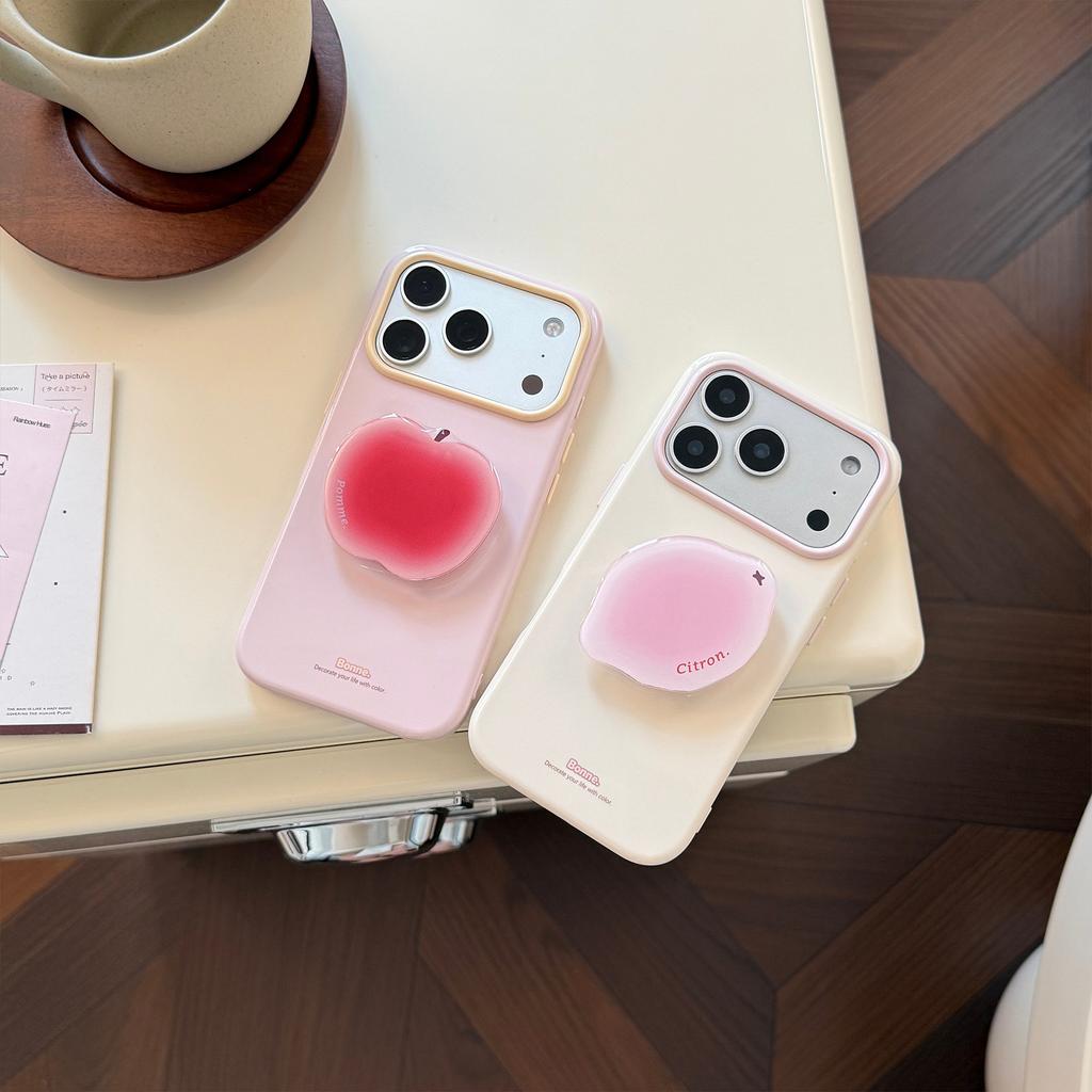 Ins Feng Shui Fruit Bracket Is Suitable for Apple 17pm Mobile Phone Case Iphone16 Small Fresh 15 Anti-drop 14 Soft 13 Korean