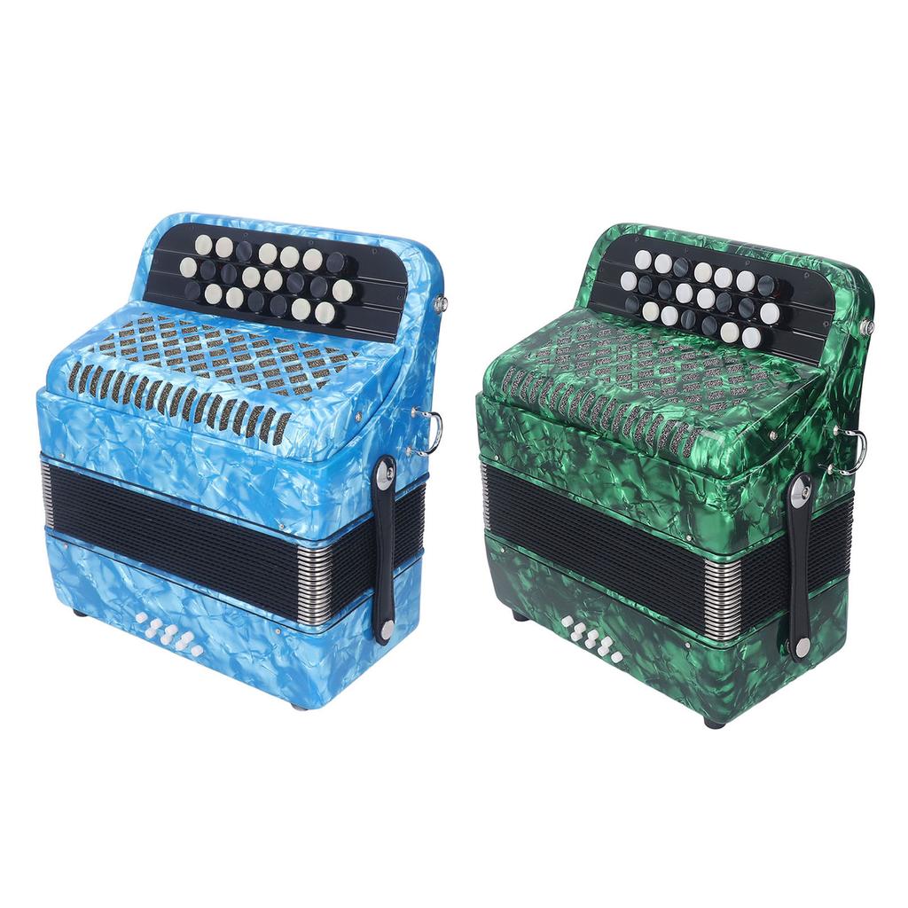 22 Key 8 Bass Accordion Professional Anti Slip Sensitive Button Accordion Musical Instrument with St