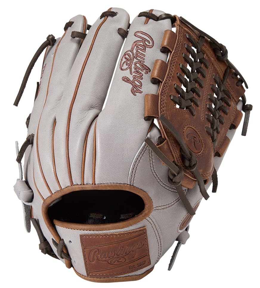 

Rawlings PRO EXCEL GR5FHJN65 Baseball Throw HOH® –Jeans- Glove, Softball, All-Around, Gray, 11.75 inches, Left-Handed серый