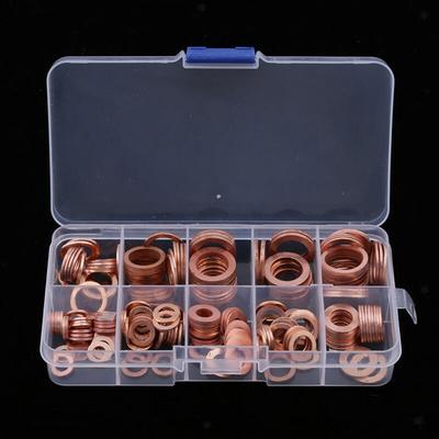 Trusted Brand for Copper Crush Seals  200 Assorted Gaskets for Engine Repair