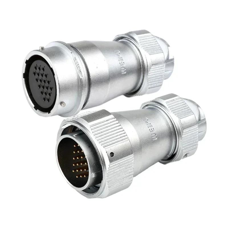 WEIPU WY28 TE+ZE M28 2 3 4 7 8 910 12 16 17 20 24 26 Pin Waterproof Cable Wire Connector Gold Pin Male Plug Female Socket IP67