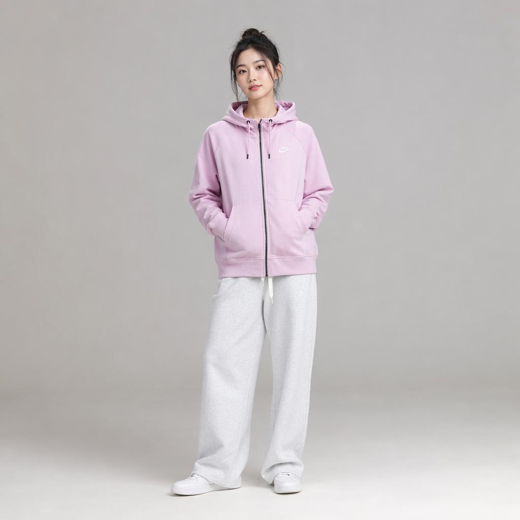 Nike Hooded Zipper Comfortable Long Sleeve Jacket Women Jackets BV3343-663