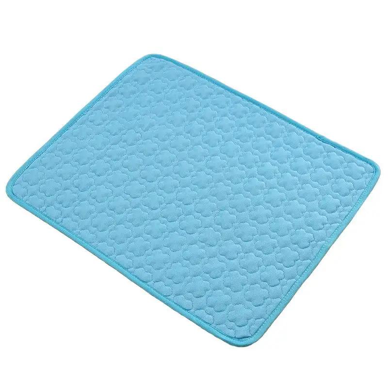 Dog Cooling Pad for Cats Rabbits Medium Large Dog Inner Curved Cool Fiber Pad Anti Slip Washable Outdoor Beds for Pets in Summer
