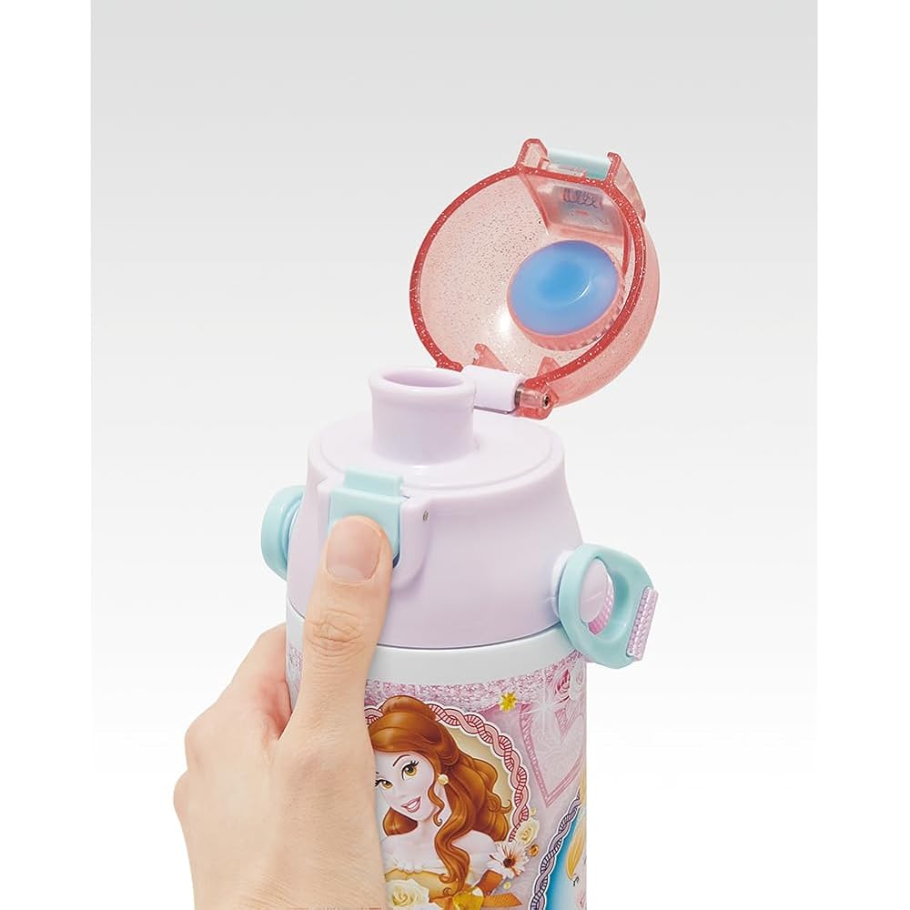 Skater Disney Princess Stainless Steel Water Bottle 580ml Lightweight Kids Sports Bottle