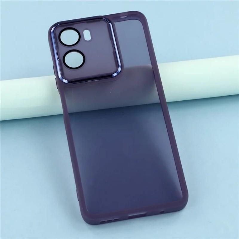 For Motorola Moto G05 4G TPU Case WANLONFENG DKSM Series Electroplated Frame Back Cover with Tempered Glass