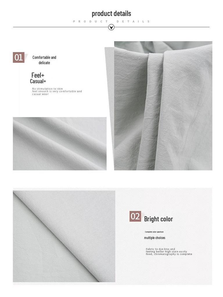 40s Washed Cotton Poplin Embroidered Fabric for Children's Dresses & Women's Shirts