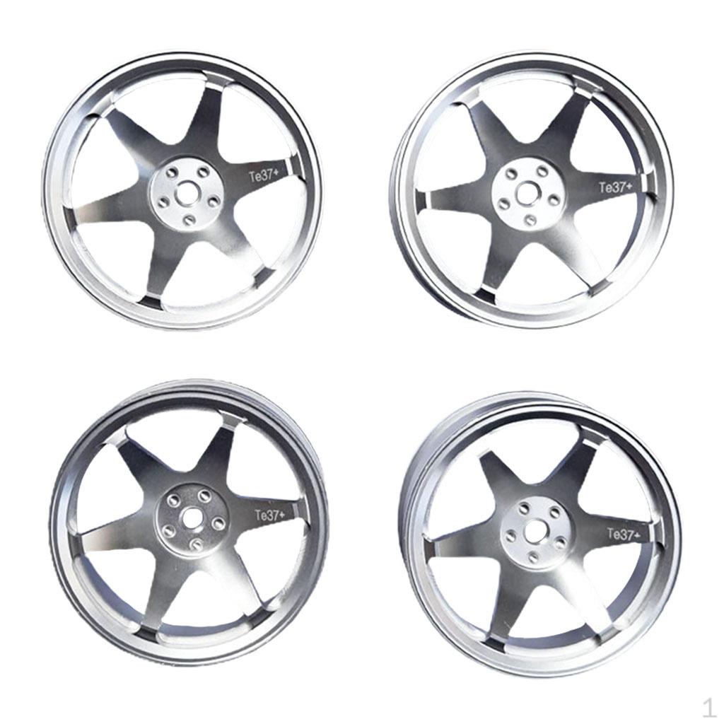 4 Pieces Wheel Rims DIY Metal Hub Tires : Car