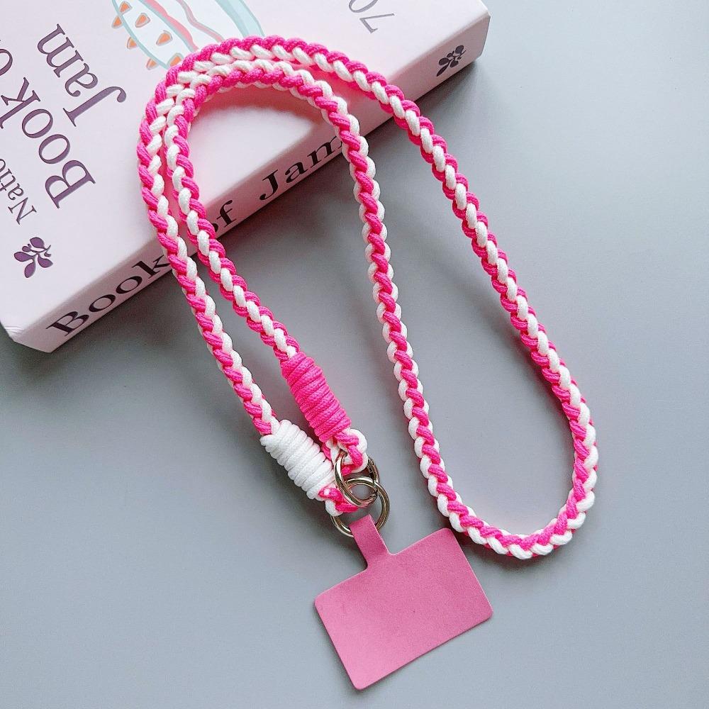 Nylon Braided Phone Lanyard Anti-lost Crossbody Hanging Rope  Phone Charm Accessories