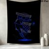 Birmingham City FC Wall Tapestry Aesthetic Wall Hanging Printed Fabric Blanket Decorative Tapestries for Bedroom Living Room Home Decor