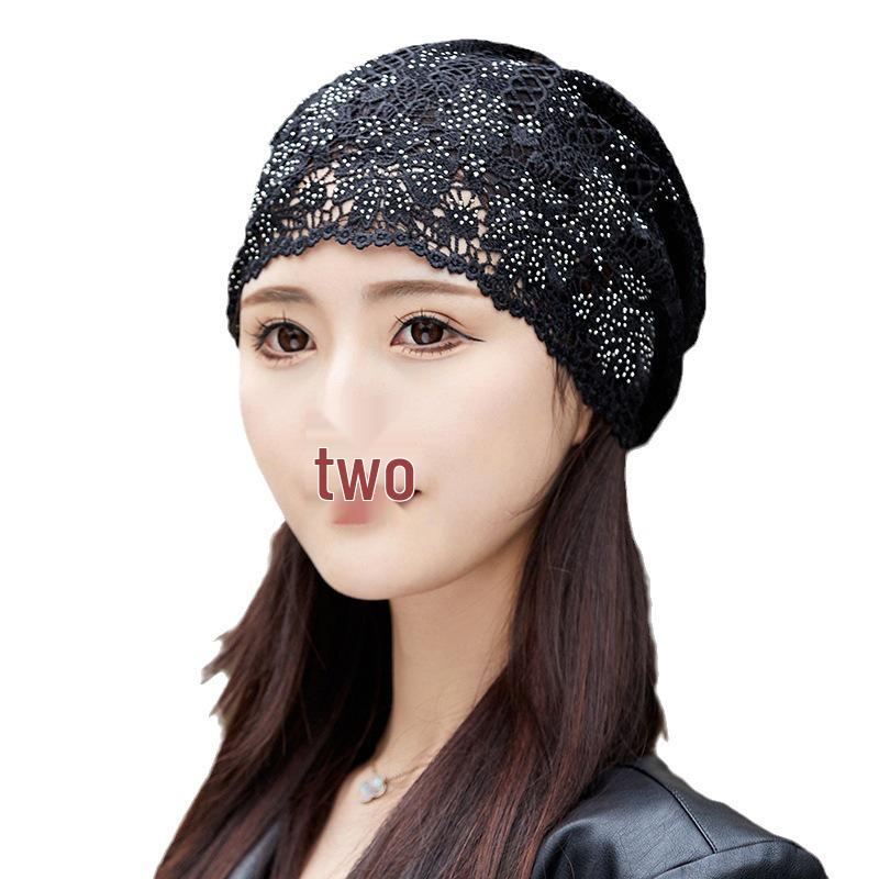Women's Summer Lace Slouchy Hat - Breathable, Stylish, Thin White Hair Cover