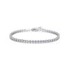 Bracciale Tennis Scintillante in Argento Sterling 925 con Zirconia Cubica Rotonda Placcato Platino per Donne Gioielli Raffinati Regalo