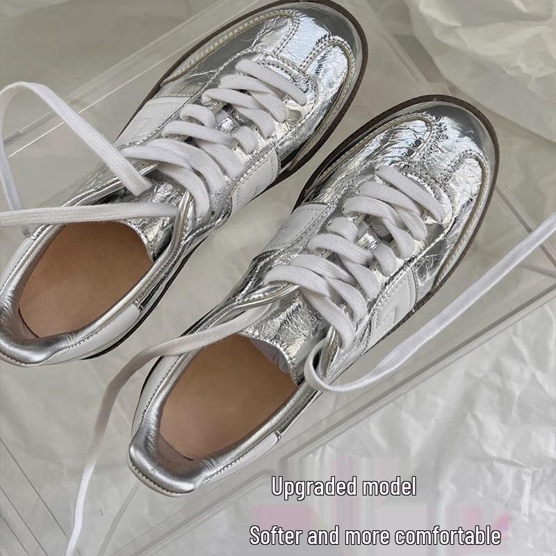 

2025 Универсальные женские серебристые кроссовки – Кэжуал белые кроссовки в стиле кампус «Форрест Гамп» 37