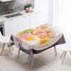 Breakfast Gourmet Printed Tablecloth Stain Resistant Waterproof Rectangular  Kitchen Table Decoration Home Decor