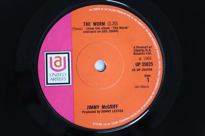 7-Zoll Schallplatte JIMMY MCGRIFF - The Worm UP35025 United Artists  1969 UK Jazz Gebraucht