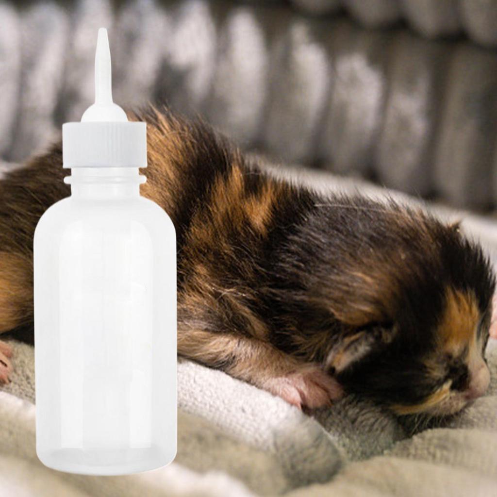 Kitten Feeding Bottle 120ml Pet Feeder Container Newborns Pets Puppy Feeding Pacifier Bottles For Walking Kitten Rabbits Hamster