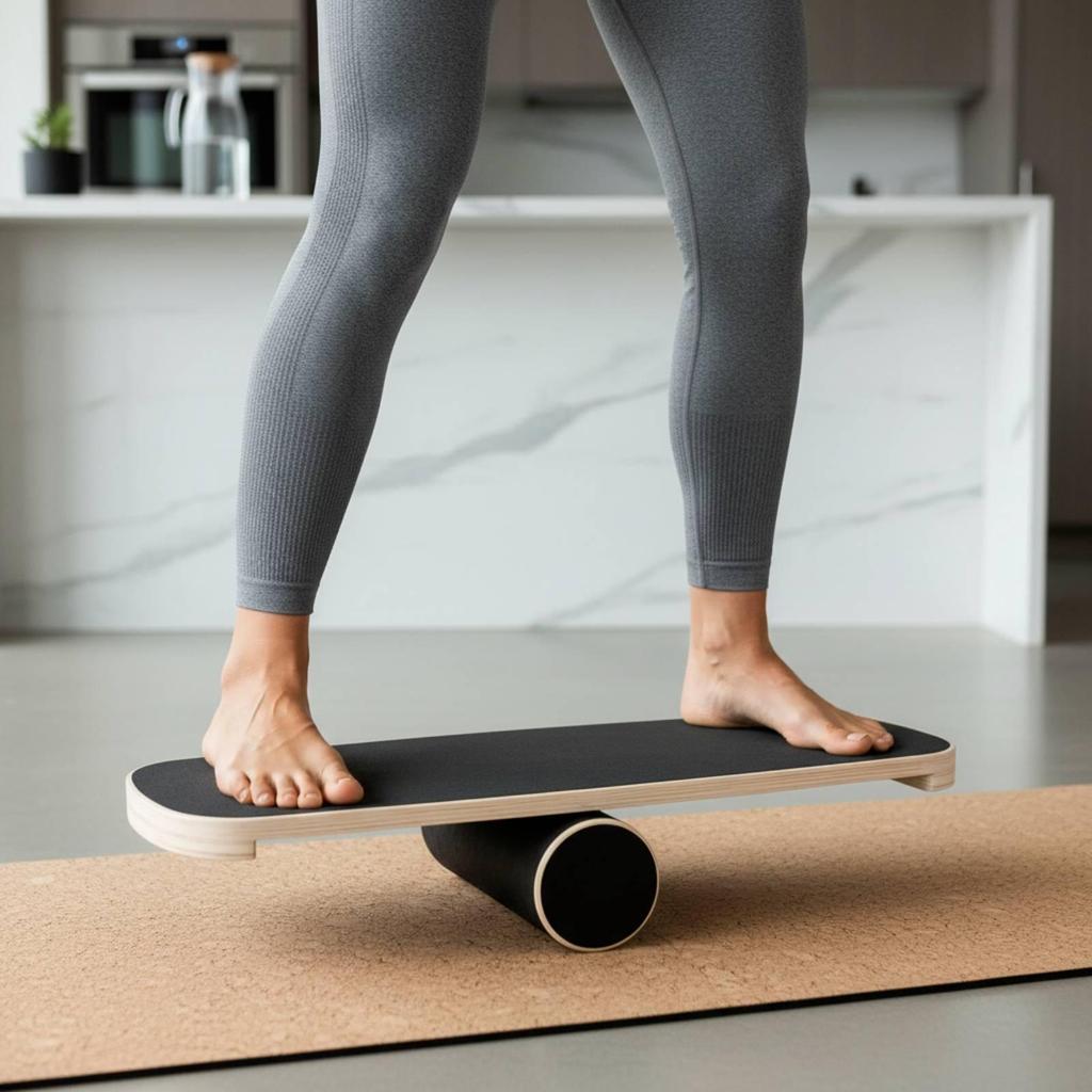 Balance Board with Roller Sturdy Rollers Multifunctional