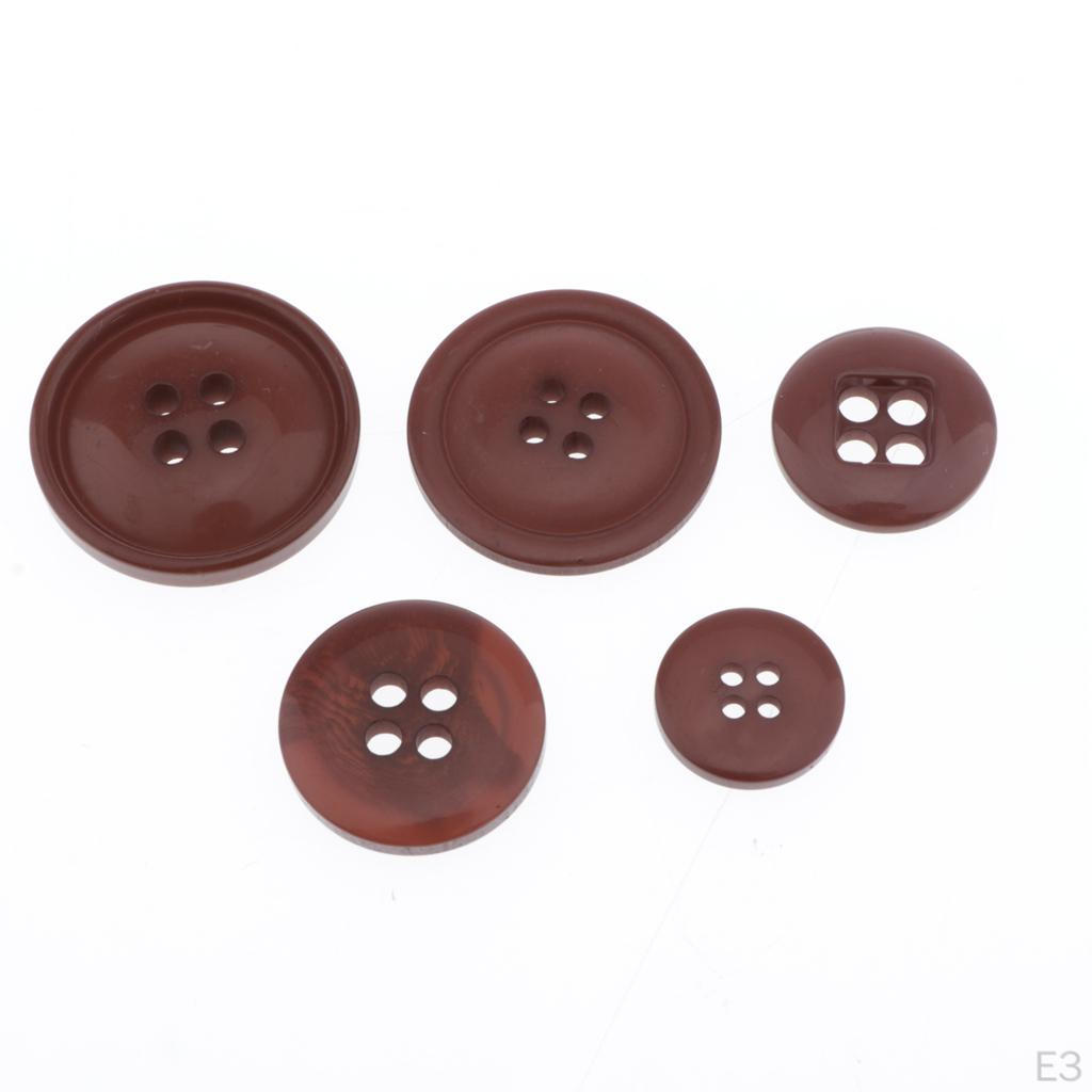 1 Paket Round Resin Decorative Buttons Sewing Craft