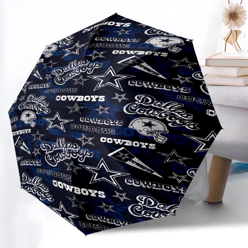 Printed Dallas Cowboys Folding Umbrella,Outdoor,Leisure,And Travel Umbrella,Durable Umbrella Fabric,Birthday And Holiday Gift