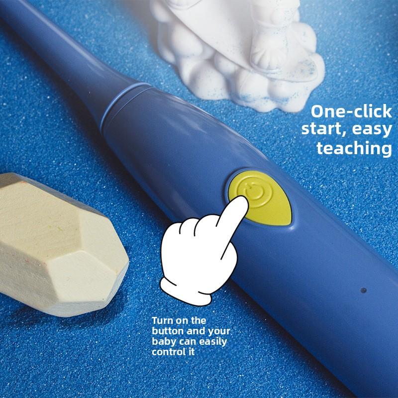 Children's Sonic Electric Toothbrush Gift Boxcase DuPont Brushes Head Induction Charging Seat Waterresistant UV Pattern