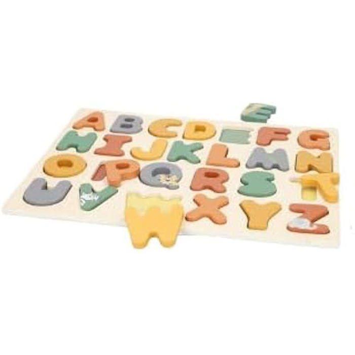 Dřevěné puzzle abeceda - WOOMAX - Vícebarevné - 26 dílků - Od 3 let - Interiér