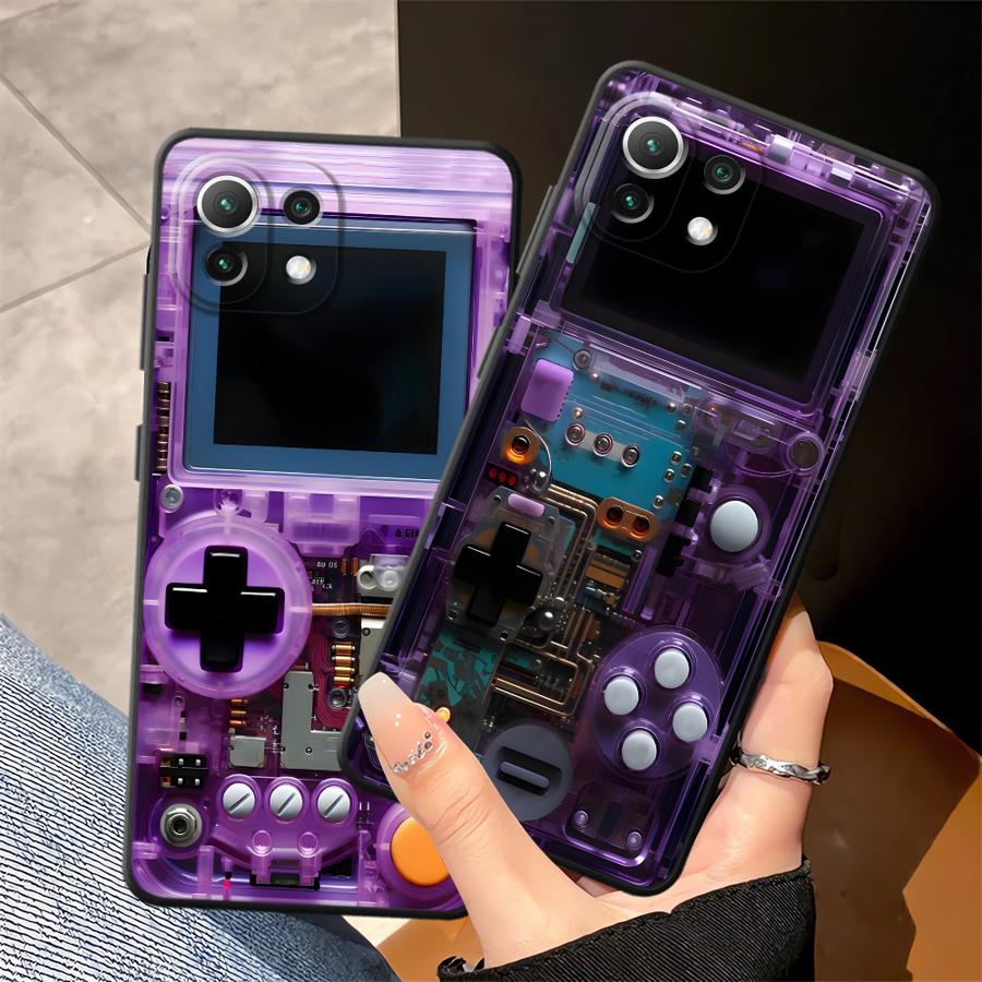Purple Gaming Console Black Soft Phone Cover Case for Xiaomi Mi 11 12 13 Lite 13 14 15 Pro 12X 10T 11T 12T Pro
