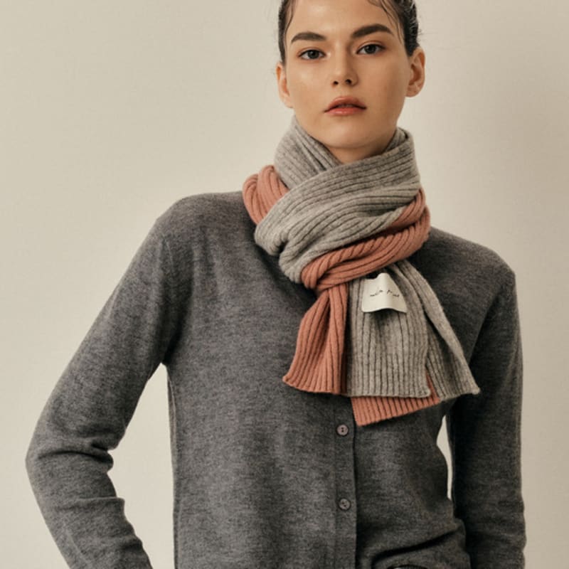 

White Project MINOS LAMBS WOOL 100 MUFFLER [3COLOR] NAVY