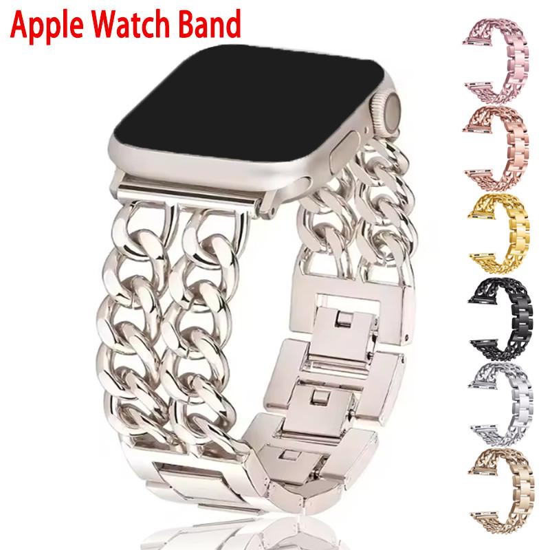 Edelstahlarmband für Apple Watch Ultra 2 49mm 46mm 45 44 42mm für Iwatch 10 9 8 7 6 5 4 3 2 1 41mm 40mm 38mm Luxus Metall