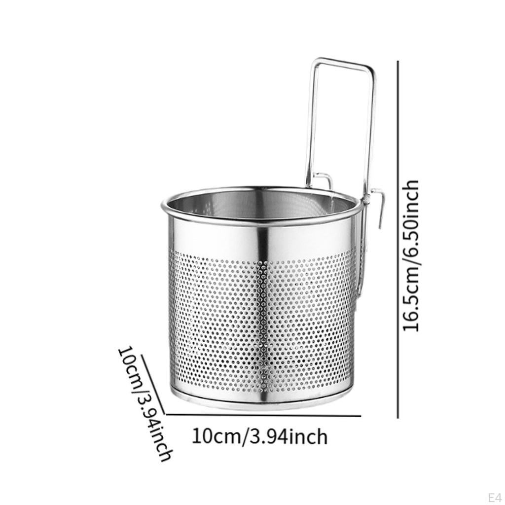 Deep Fry Basket Kitchen Colander with Handle Pasta Strainer for Hotel Dining Room