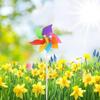 Decorative Lawn Windmill Adornments for Garden 10Pcs Outdoor Pinwheels