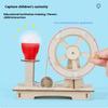 DIY Holz Handgenerator Kinder Wissenschaftsspielzeug Lustiges STEM Technologie Gadget Physik-Set Lernspielzeug für Kinder Lernspielzeug