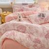 Thickened Milk Fleece Four-Piece Warm Coral Fleece Bed Sheet Quilt Cover Fleece Bedding Flannel