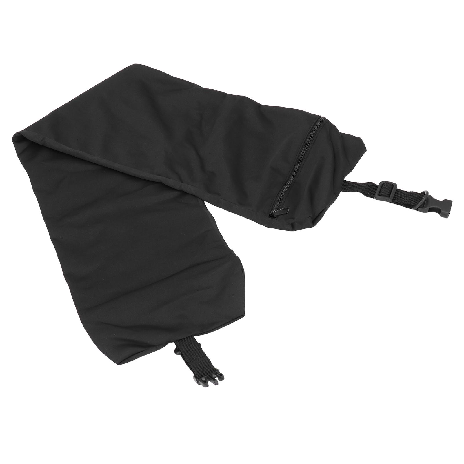 

Stuffable Travel Pillow Cover Portable Washable Storage Neck Pillow Replacement Cover Black