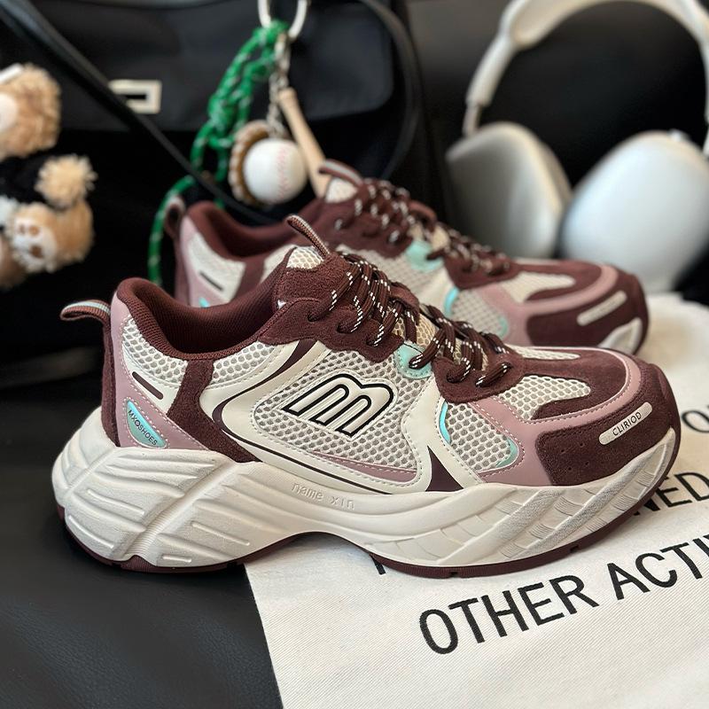 Fashion dad shoes women's spring and summer new lightweight platform sneakers versatile breathable height-increasing casual shoes