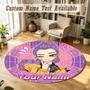 Round Rug Custom NameKpop Demon Hunters Pattern Non Slip Carpet Home Floor Decor