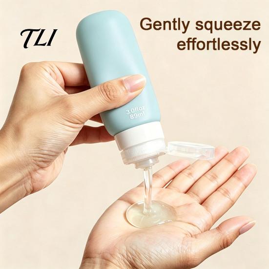 Refillable Lotion 1/4Pcs Silicone Travel Bottle for Toiletries, Leak Proof Size Container, Compact Leakproof Bottles Squeeze Bottle, Essentials