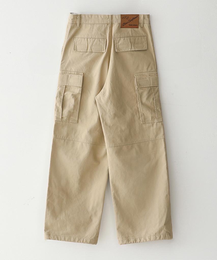 Beullusseonpeullawo Semi-Wide Washed Cargo Pants
