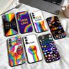 Pride L-Lesbian LGBT Rainbow Phone Case For Samsung Galaxy A73,A72,A71,A70,A53,A52,A51,Others Soft Black Shell
