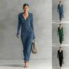 Autumn European & American Women's One-Shoulder Slim-Fit Slit Evening Gown