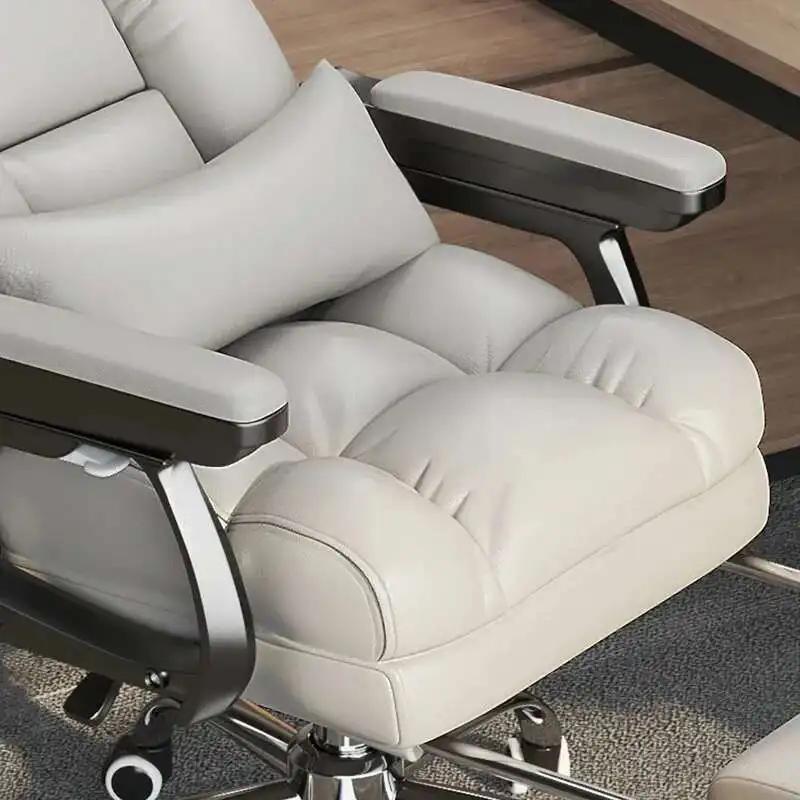 Modern Ergonomic Office Chair - PU Leather Computer Desk Chair with Swivel, Comfortable Executive Chair for Home/Office/Gaming