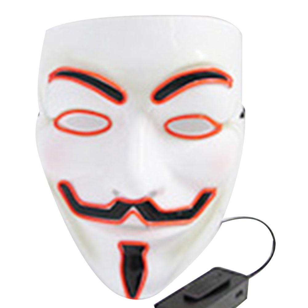 V Vendetta Make-up Party Maske LED-Licht Maske für Halloween Festival Cosplay Party