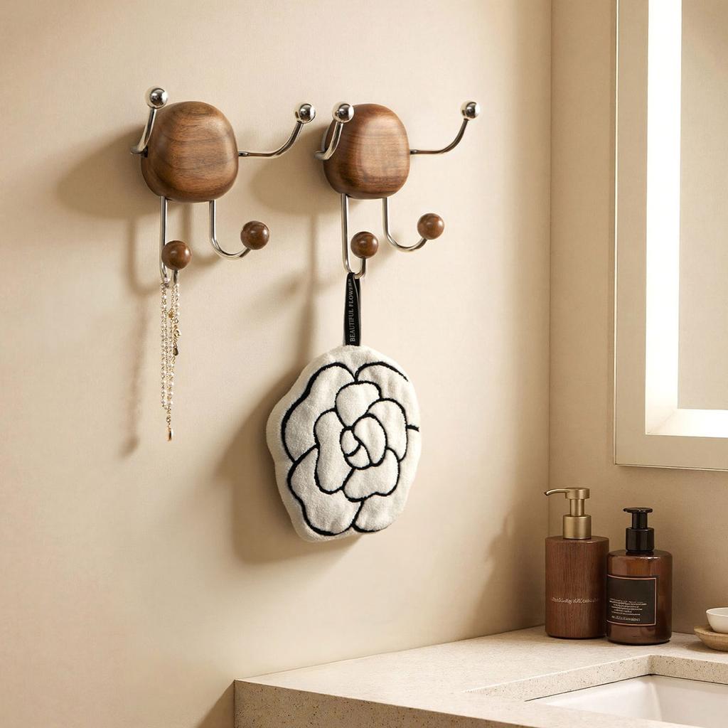 Pebble Shaped Suction Hook Strong Adhesive Wall Hook for Bathroom Kitchen Home Use
