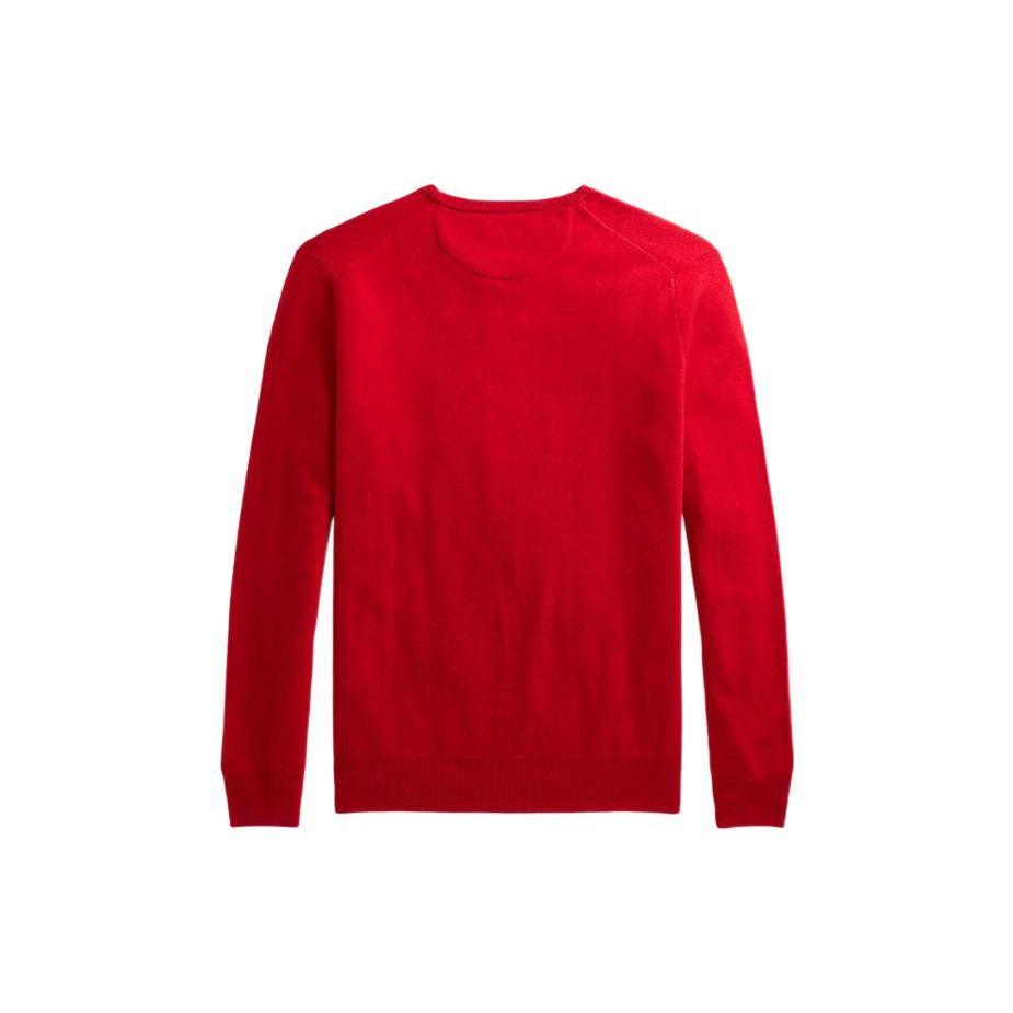 Polo Ralph Lauren Solid Color Wool Crew Neck Knit Sweater Men sweater Red MNPOSWE16820875-600