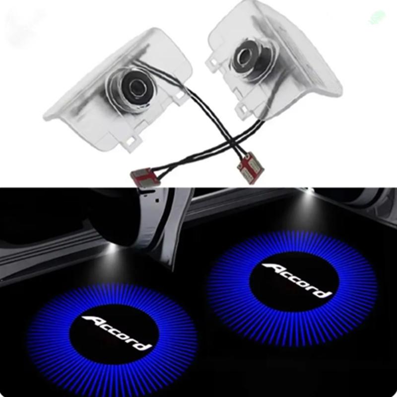 2PCS LED Car Interior Door Logo Projector Welcome Ghost Shadow Light Accessories For Honda New Accord 2014 2015 2016-2024