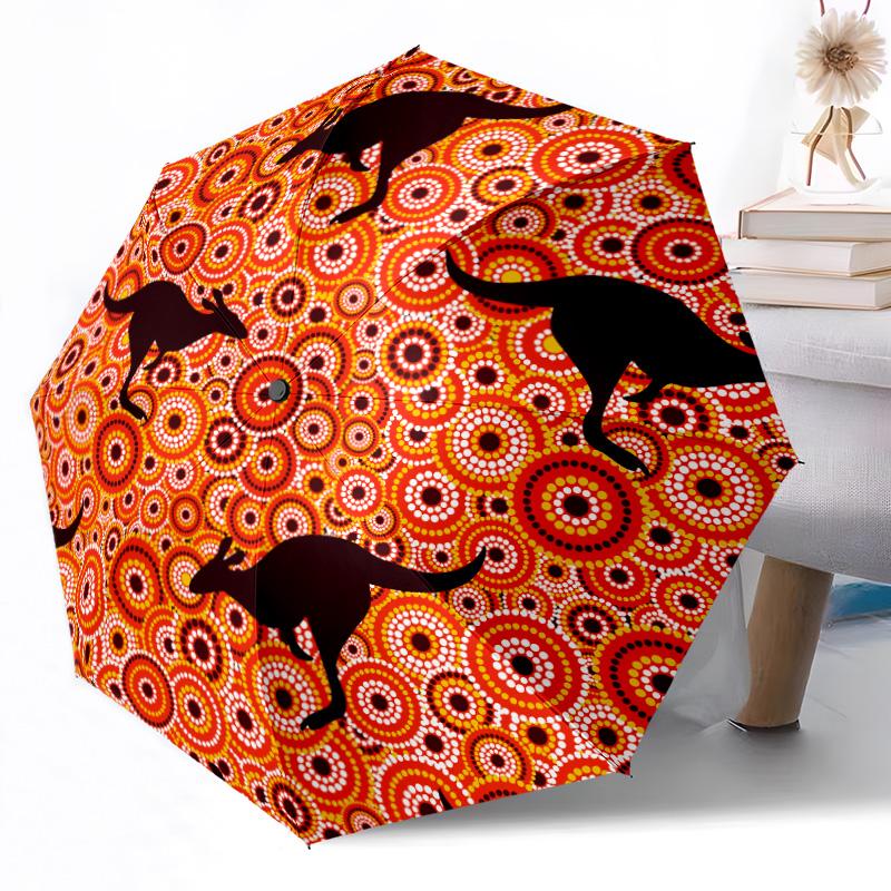 Colorful Circular Pattern Outdoor Automatic Umbrella Retractable Design with 8-Rib Durability Lightweight Perfect Gift for Friends Family